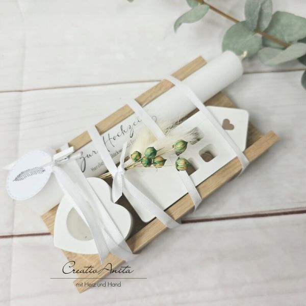 Hochzeitsgeschenk - Geschenkset mit Beton-Haus